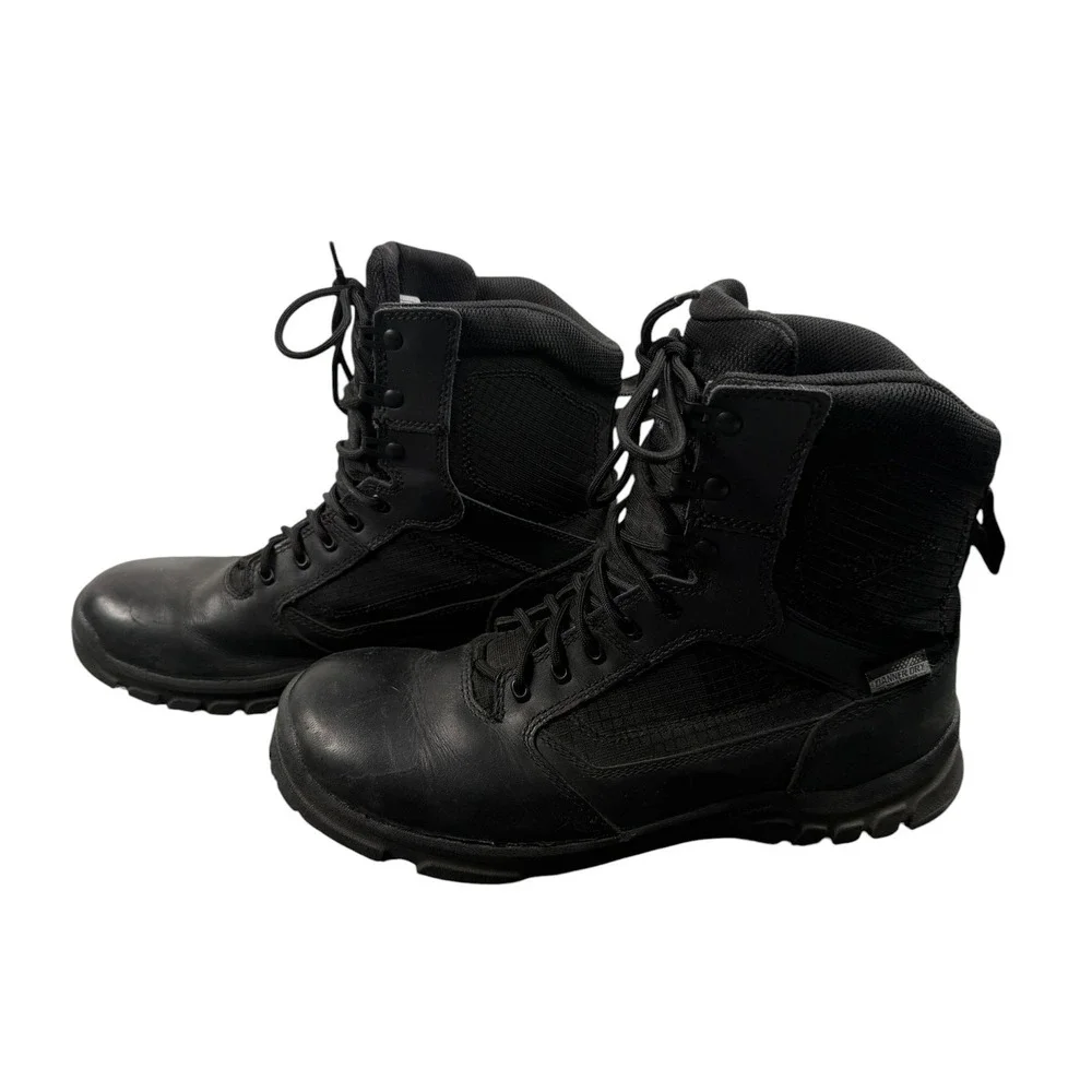 Danner Mens Lookout 8 Inch Tactical Boots Black Leather Waterproof Size 11